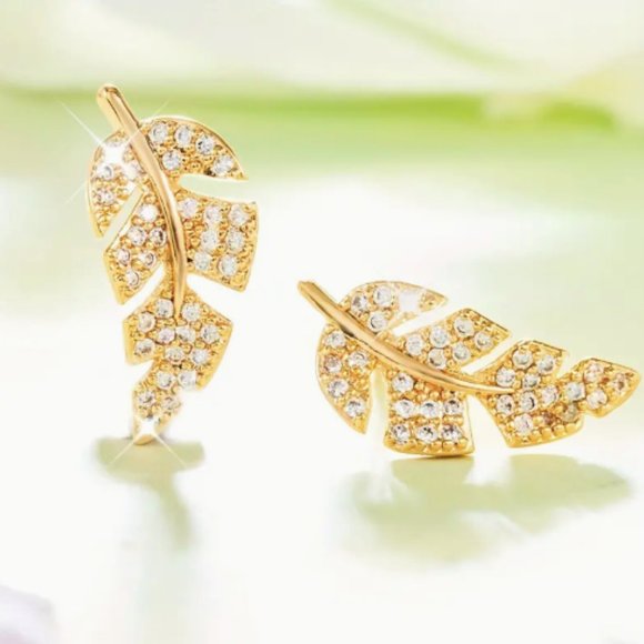AllTheThingsJewelry Jewelry - 24k Gold Plated Geometric Hoop Earrings